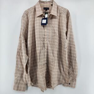 Jack Maverick Men's Beige Large Lightweight Brushed Twill Shirt NWT